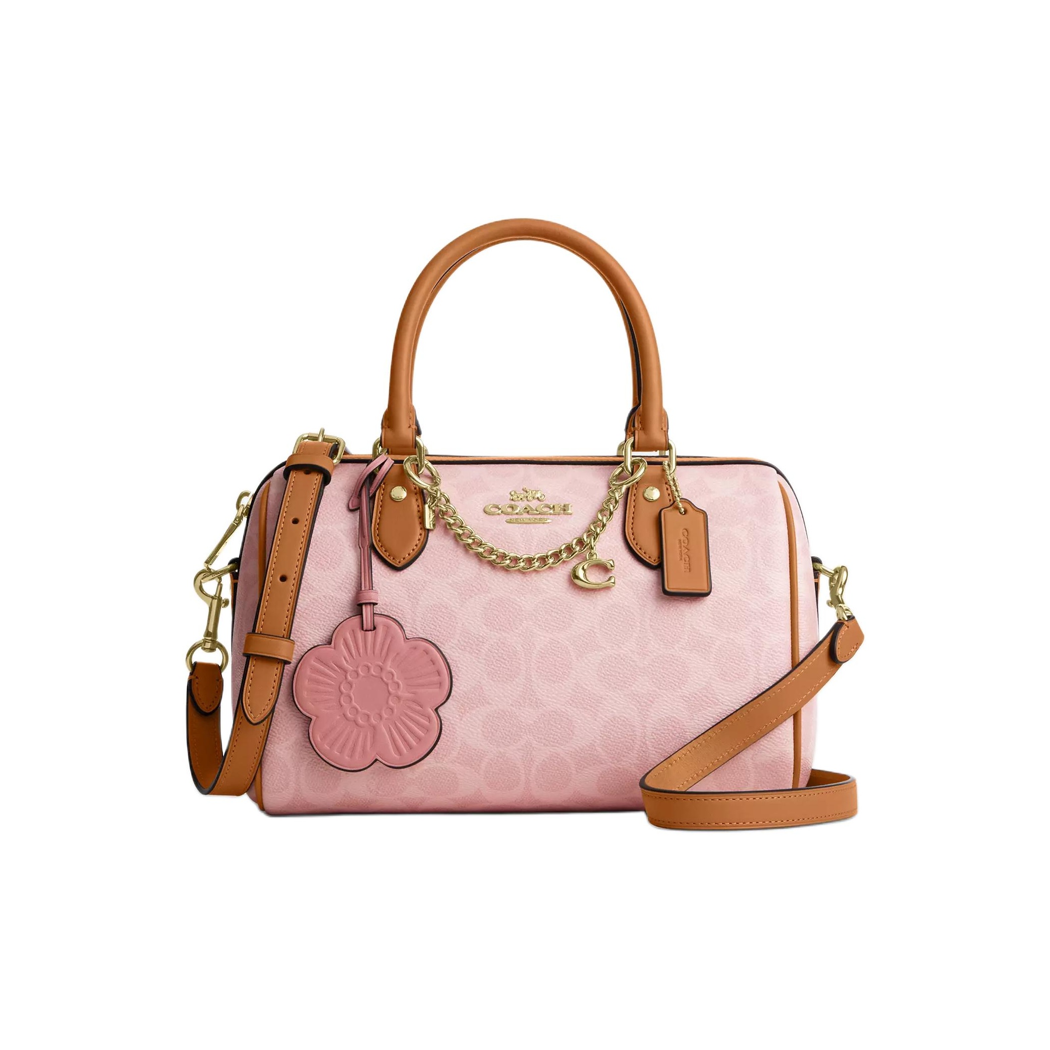 Luxury Bags Coach - COACH SATCHELRowan Coated Canvas With Leather