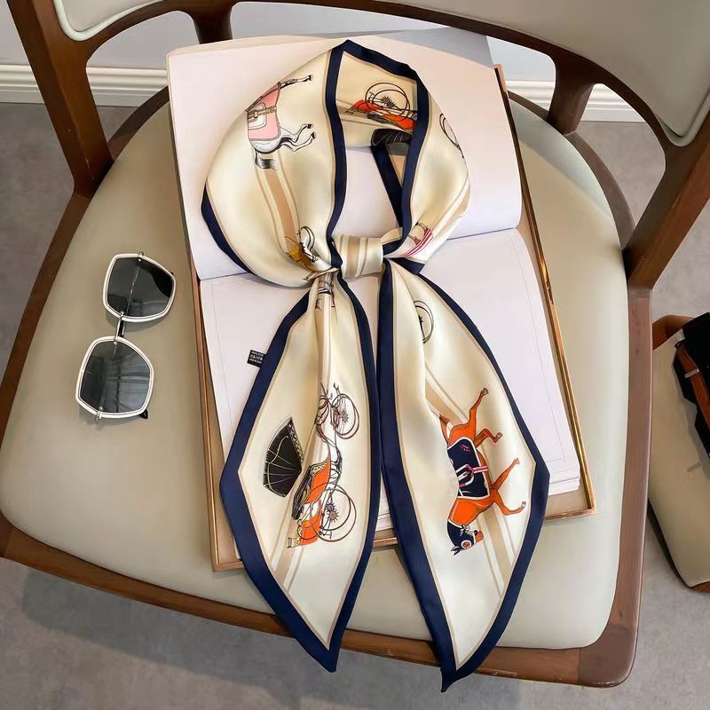 Luxury Bags Casual - Luxury Design Silk Skinny Headwear Scarf