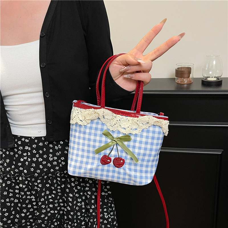 Luxury Bags Brand - Women's New Handbag Korean Checkered Polka