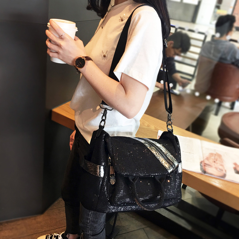 New Women Nylon Sequins Backpa - огляд і ціна Luxury Bags For School