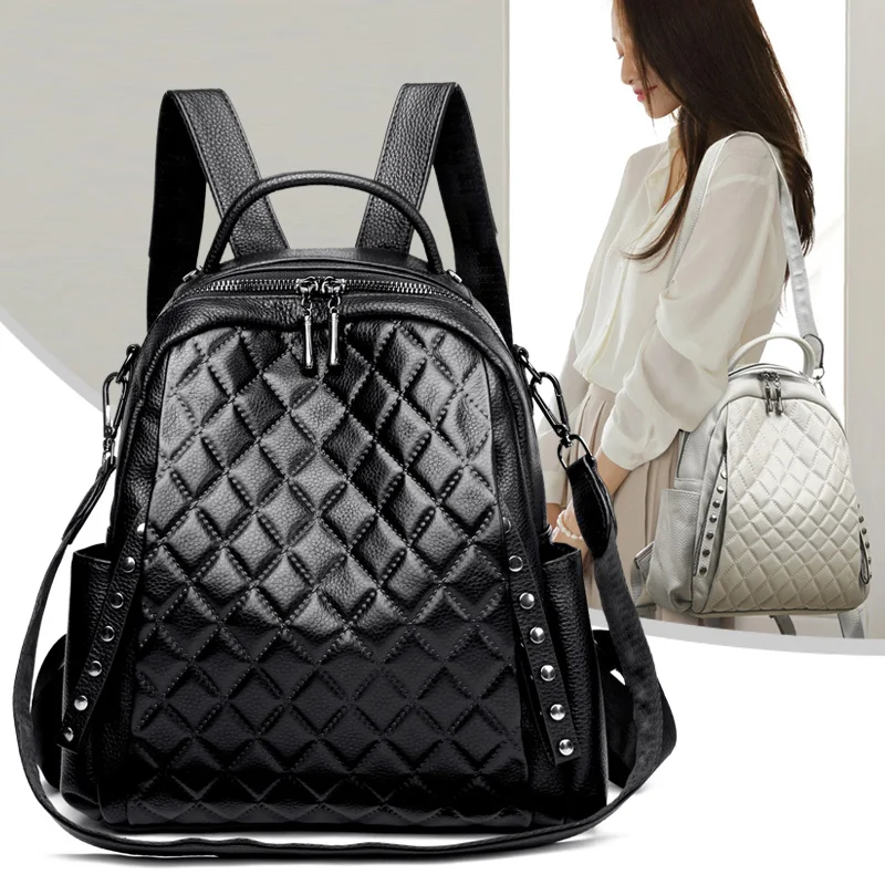 Genuine Leather Rucksack Women - огляд і ціна Luxury Bags For School