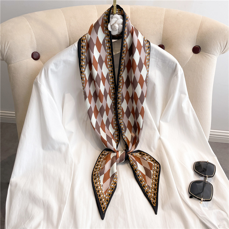 Fashion Print Long Silk Scarf  - огляд і ціна Luxury Bags Casual