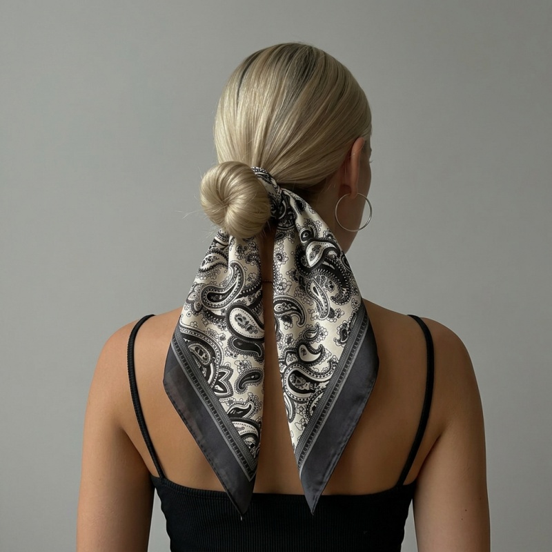 Luxury Satin Square Scarf Pais - огляд і ціна Luxury Bags And Accessories