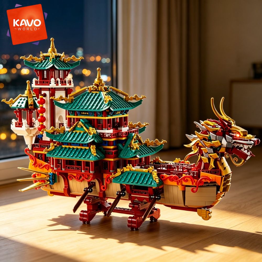 KAVOWORLD 2453pcs Dragon Boat  - огляд і ціна Luxury Bags From China